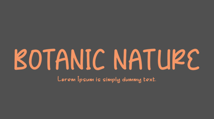 BOTANIC NATURE Font Family