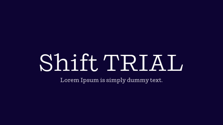 Shift TRIAL Font Family