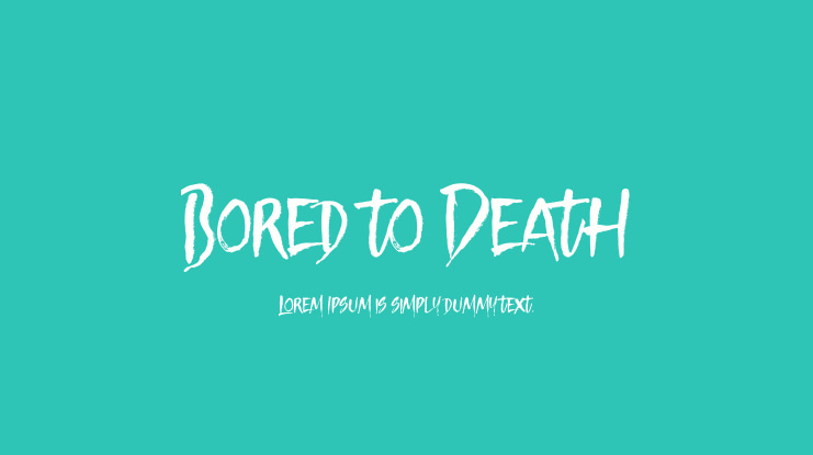 Bored to Death Font