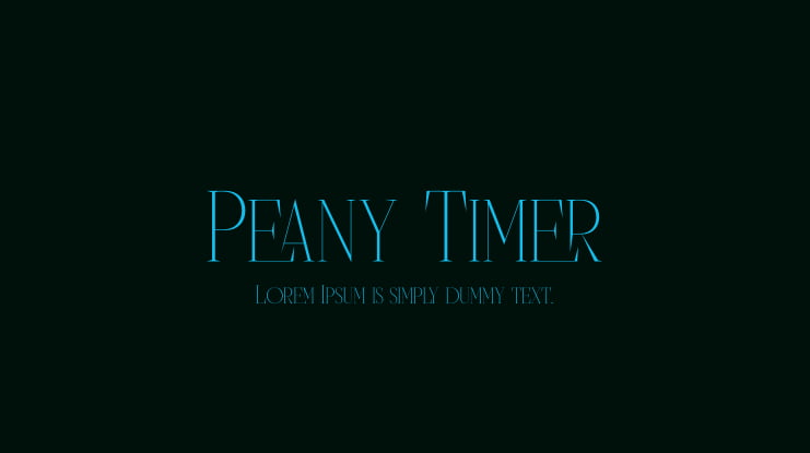 Peany Timer Font