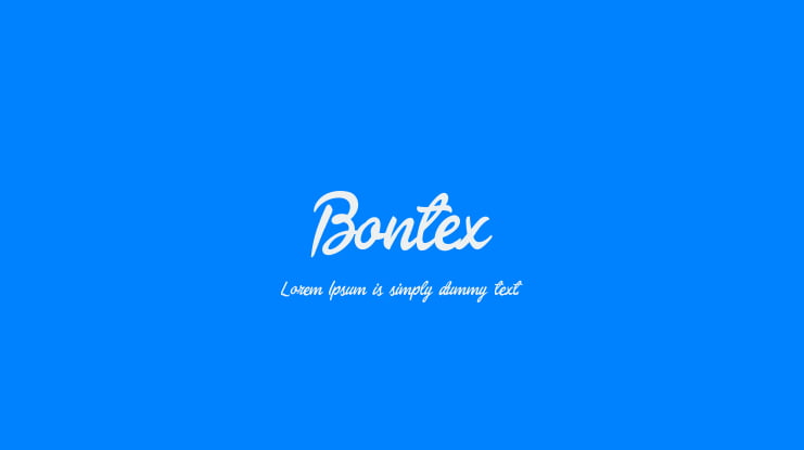 Bontex Font