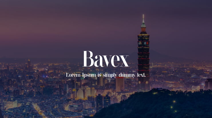 Bavex Font