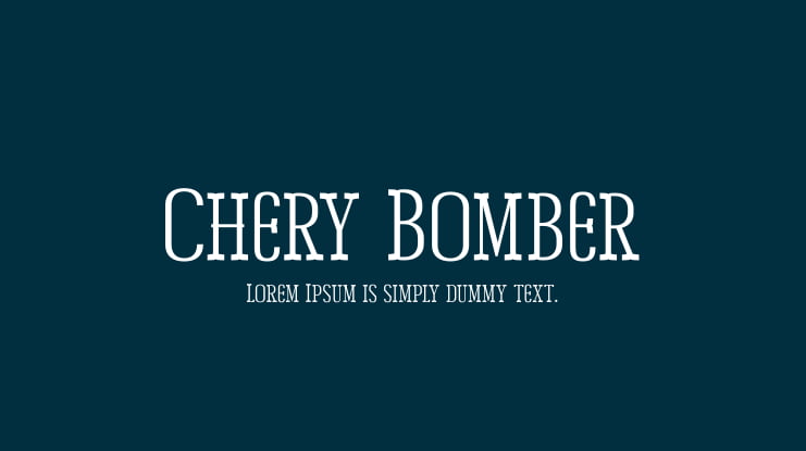 Chery Bomber Font