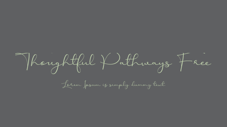 Thoughtful Pathways Free Font