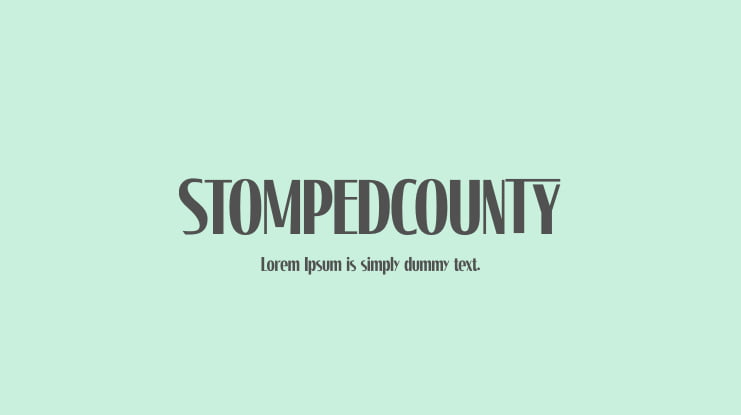 STOMPEDCOUNTY Font
