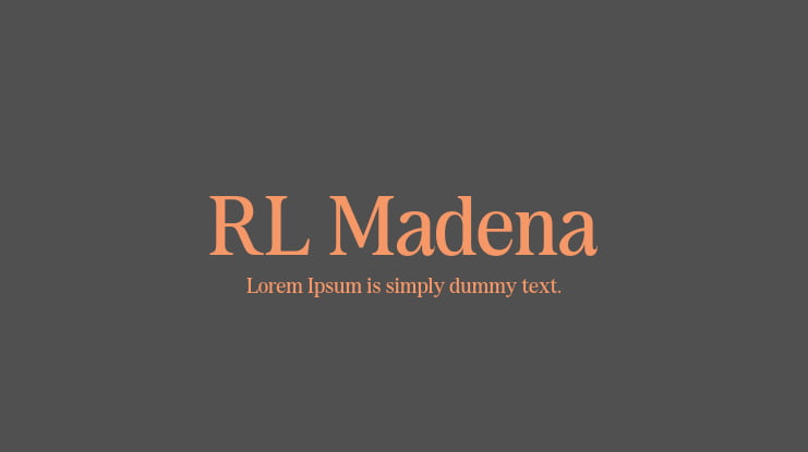 RL Madena Font Family