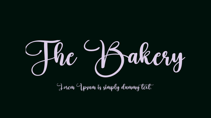 The Bakery Font