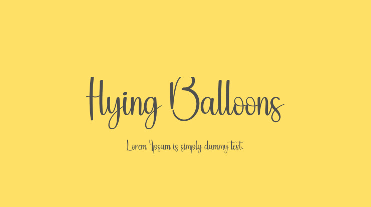 Flying Balloons Font