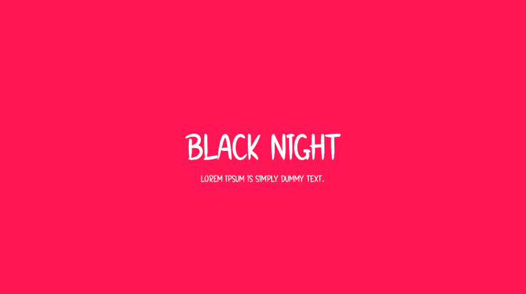 Black Night Font
