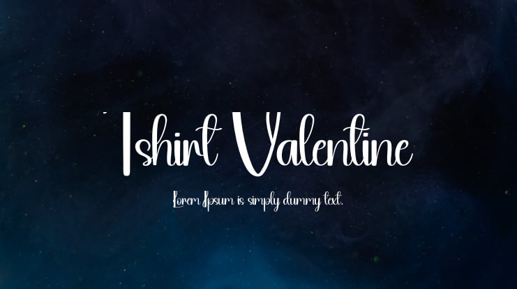 Tshirt Valentine Font
