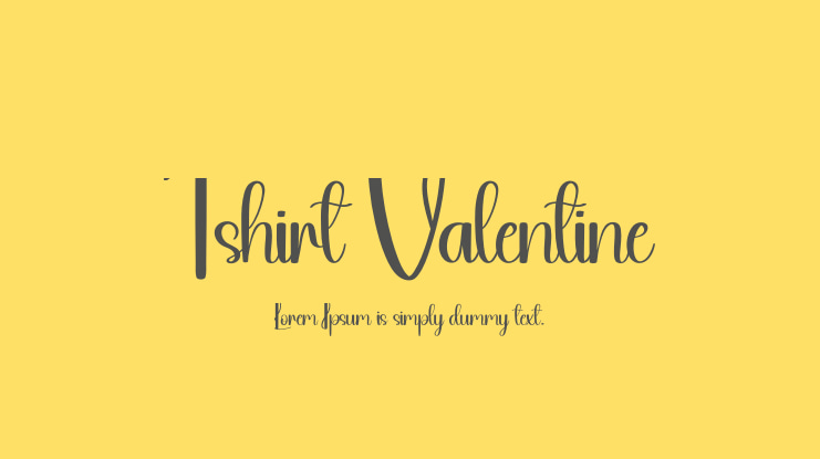 Tshirt Valentine Font