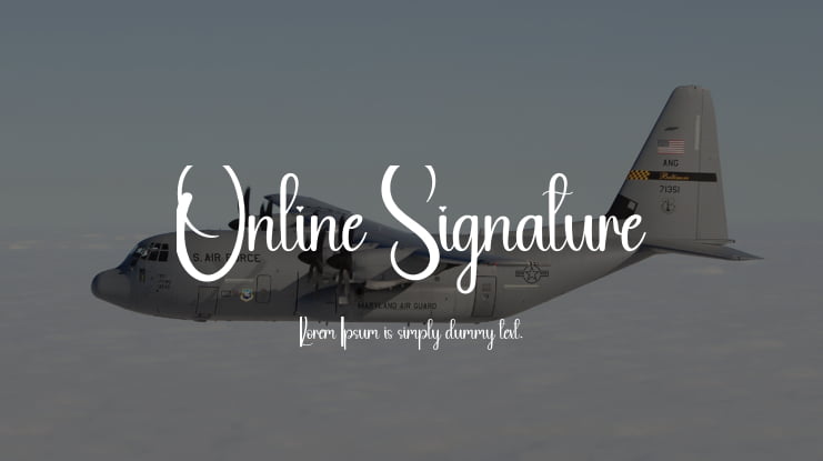 Online Signature Font