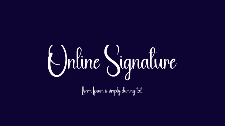 Online Signature Font