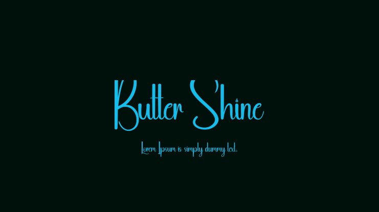 Butter Shine Font