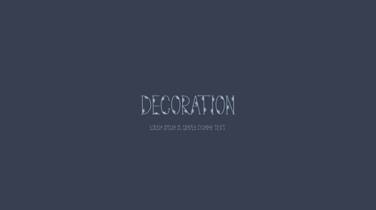 Decoration Font