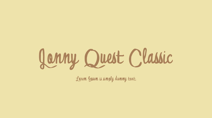 Jonny Quest Classic Font
