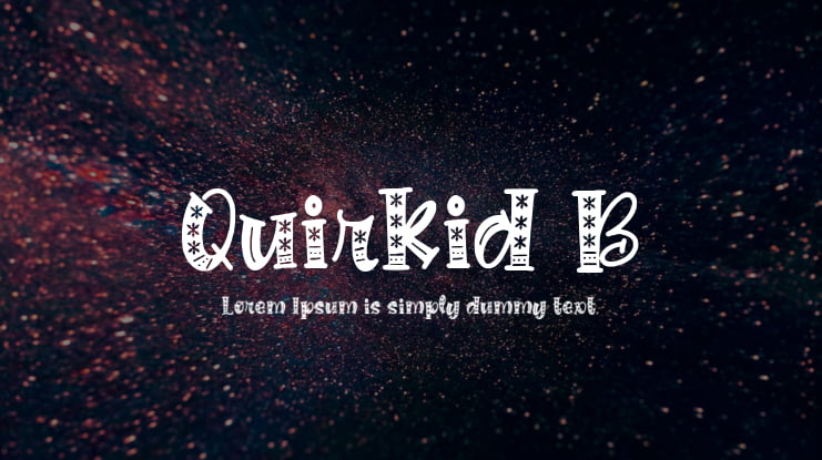 Quirkid B Font