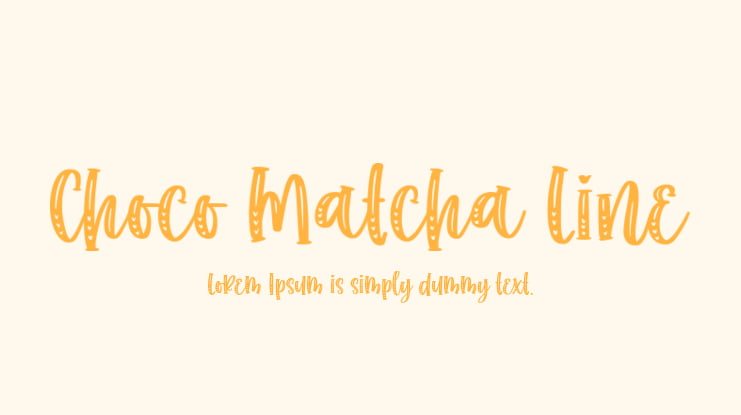 Choco Matcha Line Font