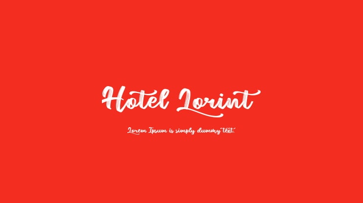 Hotel Lorint Font