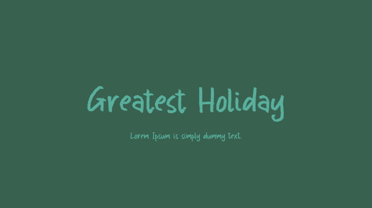 Greatest Holiday Font Family