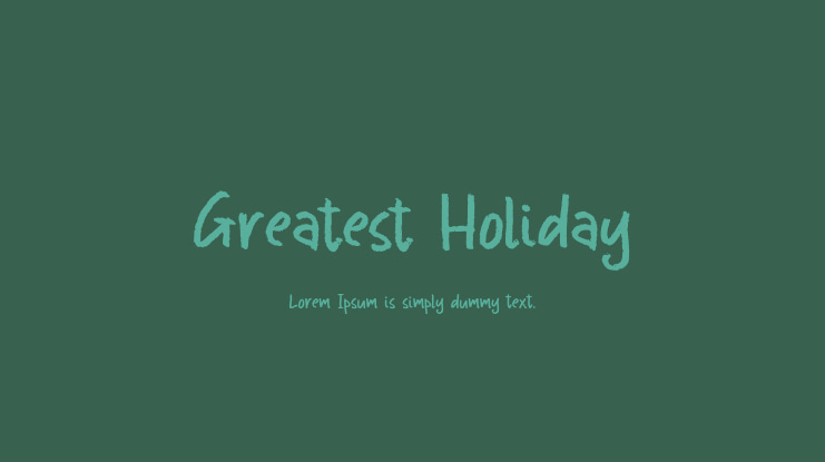 Greatest Holiday Font Family