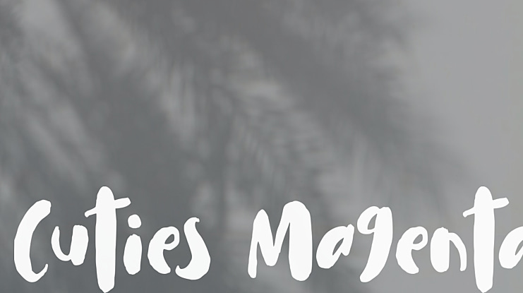 Cuties Magenta Font Family