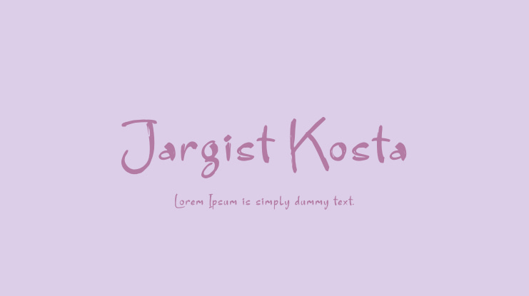 Jargist Kosta Font