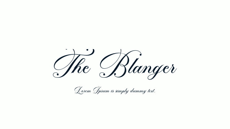 The Blanger Font Family