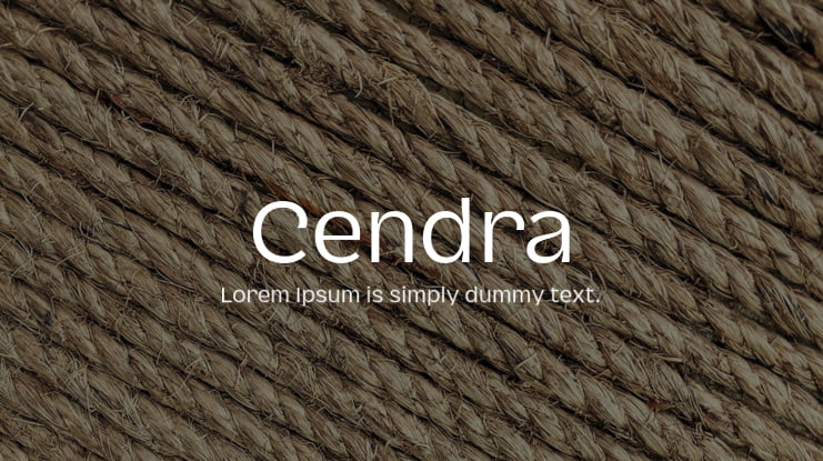 Cendra Font Family