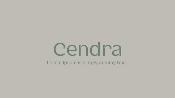 Cendra Font Family