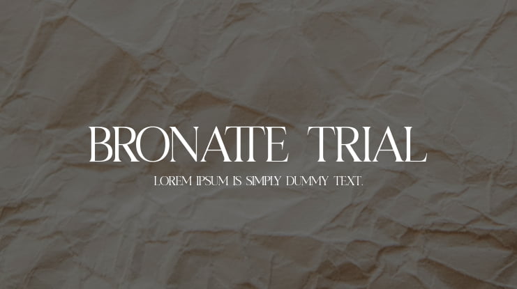Bronatte Trial Font