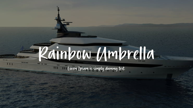 Rainbow Umbrella Font