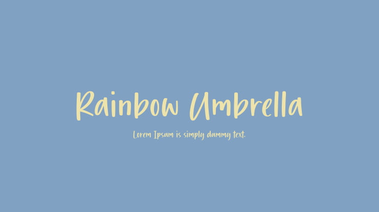 Rainbow Umbrella Font