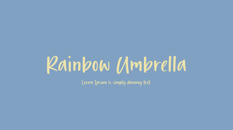 Rainbow Umbrella Font