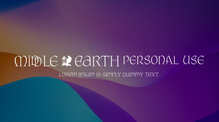 Middle Earth PERSONAL USE Font