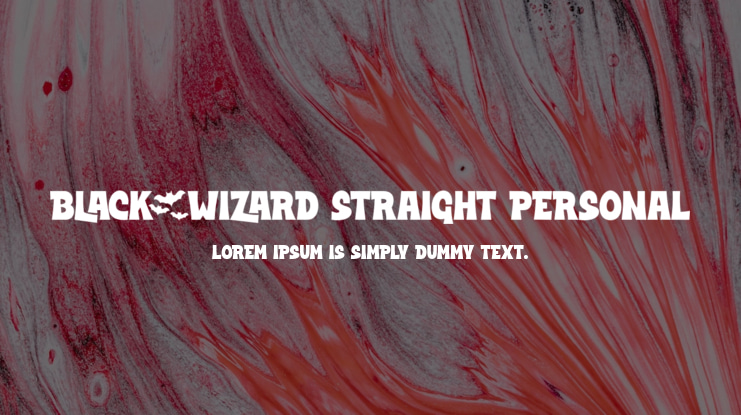 Black Wizard Straight PERSONAL Font