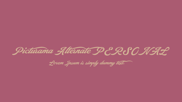 Picturama Alternate PERSONAL Font