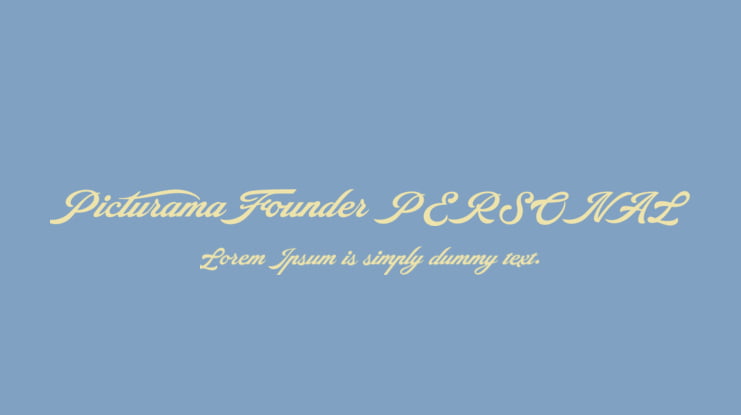 Picturama Founder PERSONAL Font