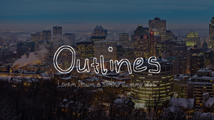 Outlines Font