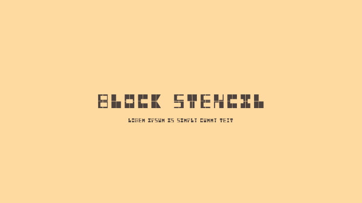 Block Stencil Font