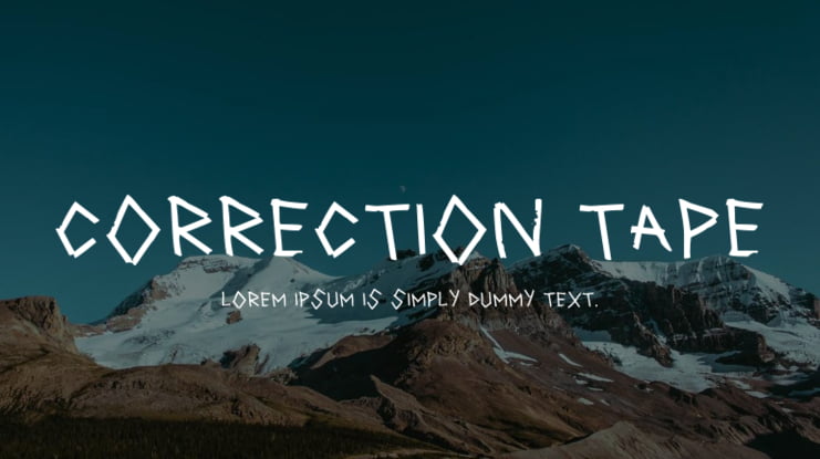 Correction Tape Font