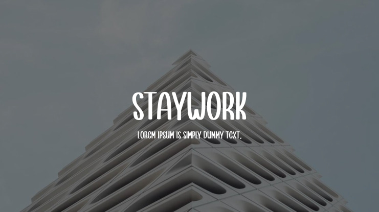 Staywork Font