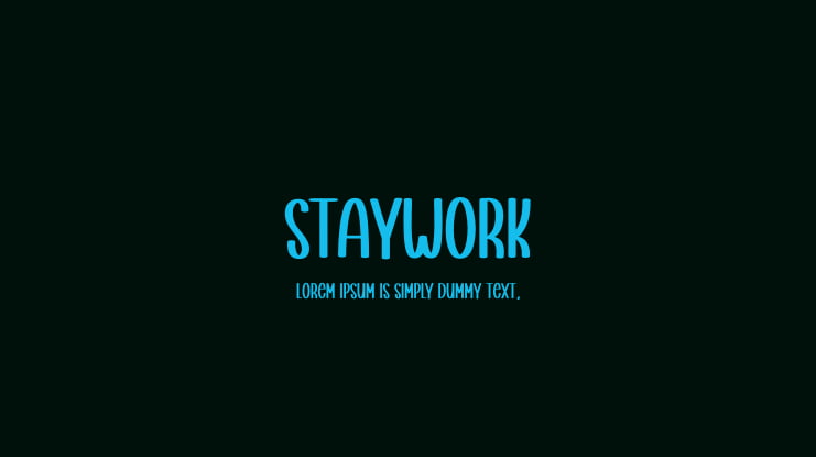 Staywork Font