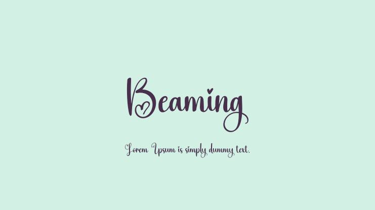 Beaming Font