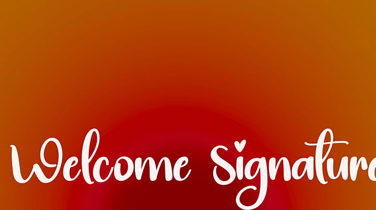 Welcome Signature Font