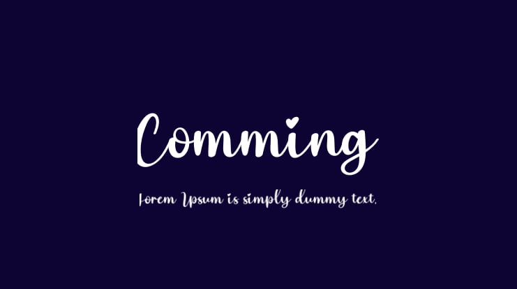Comming Font