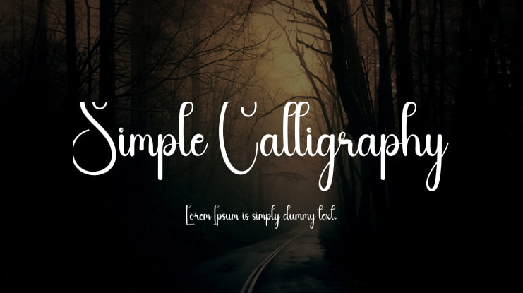 Simple Calligraphy Font