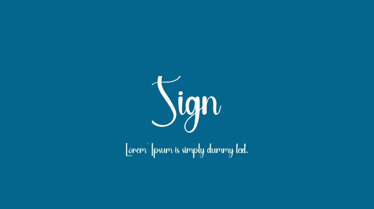 Sign Font
