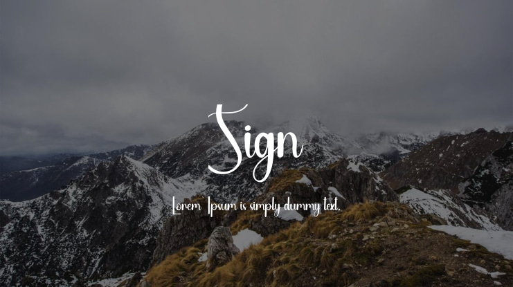 Sign Font