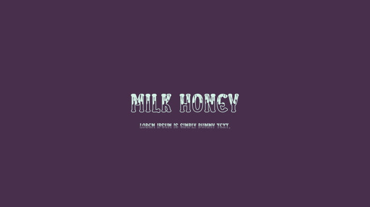 Milk Honey Font